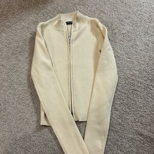 Brandy Melville Beige Ribbed Jacket